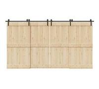 vidaXL Kit de ferrures pour portes coulissantes 400 cm acier noir