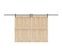 vidaXL Kit de quincaillerie de porte coulissante 427 cm acier noir