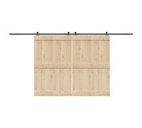 vidaXL Kit de quincaillerie porte coulissante 427 cm - Noir