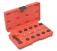vidaXL Kit de Réparation Filetage Bougie de Préchauffage 16 pcs Outil de Voiture Véhicule Atelier Garage Résistant Durable Acier au Carbone