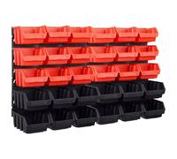 vidaXL Kit de stockage - Rouge et noir