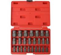 vidaXL Set de 25 extracteurs de vis à dents multiples en acier