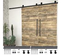 vidaXL Kit fixation porte coulissante 183 cm - Noir