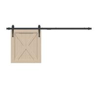 vidaXL Kit mini de porte d'armoire coulissante 122 cm acier au carbone