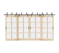 vidaXL Kit Quincaillerie Porte Coulissante 427 cm - Noir
