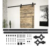 VIDAXL Kit quincaillerie porte coulissante - Noir