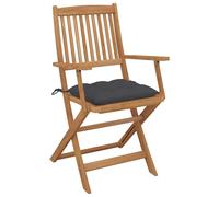vidaXL Klappbare Gartenstühle mit Kissen 8 Stk. Massivholz Akazie
