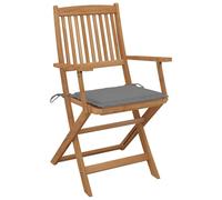 vidaXL Klappbare Gartenstühle mit Kissen 8 Stk. Massivholz Akazie