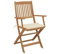 vidaXL Klappbare Gartenstühle mit Kissen 8 Stk. Massivholz Akazie
