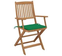 vidaXL Klappbare Gartenstühle mit Kissen 8 Stk. Massivholz Akazie