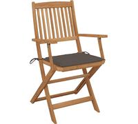 vidaXL Klappbare Gartenstühle mit Kissen 8 Stk. Massivholz Akazie