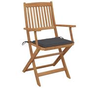 vidaXL Klappbare Gartenstühle mit Kissen 8 Stk. Massivholz Akazie
