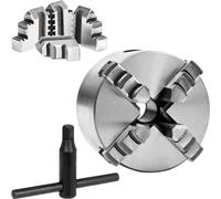 vidaXL Mandrin de tournage à 4 mors autocentrant 80 mm acier