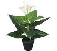 vidaXL Kunst calla lelie plant met pot 45 cm wit244443 Blanc G