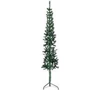 vidaXL Demi sapin de Noël artificiel mince avec support Vert 120 cm
