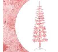 vidaXL Kunstkerstboom half met standaard smal 120 cm roze344569 Rose G