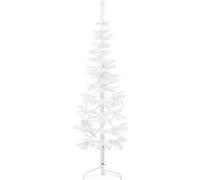 vidaXL Kunstkerstboom half met standaard smal 180 cm wit344566 Blanc G