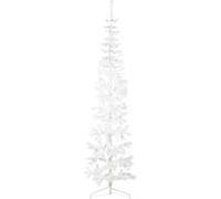 vidaXL Demi sapin de Noël mince avec support 210 cm Blanc