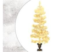 vidaXL Sapin de Noël hélicoïdal 120 cm - Blanc