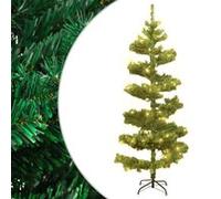 vidaXL Kunstkerstboom met verlichting en standaard 150 cm PVC groen344650 Vert G