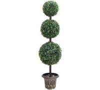 vidaXL Plante de buis artificiel avec pot Forme de boule Vert 118 cm