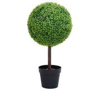vidaXL Plante artificielle Buis en boule avec pot Vert 50 cm