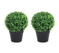 VidaXL Plantes de buis artificiel - Boule Vert - 27 cm