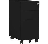 vidaXL Classeur mobile Noir 30x45x59 cm Acier