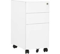 vidaXL Classeur mobile Blanc 30x45x59 cm Acier