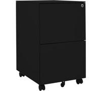 vidaXL Classeur mobile Noir 39x45x67 cm Acier