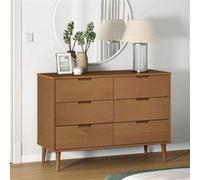 vidaXL Commode Moldé – Marron