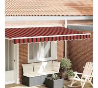 vidaXL Lambrequin de rechange pour 4 m Rayures rouge orangé et marron