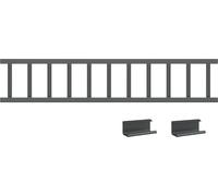 vidaXL Lame à neige pour toit anthracite 1200 x 2,5 x 20 cm acier