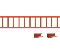 vidaXL Lame à neige pour toit rouge 1200 x 2,5 x 20 cm en acier