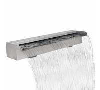 vidaXL Lame d'eau rectangulaire 60 cm Acier inoxydable pour piscine