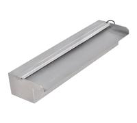Lame d eau rectangulaire à LED 45 cm en acier inoxydable pour piscine Acier inoxydable avec LED blanche G