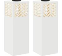 vidaXL Lampe solaire LED pour chemin, lot de 2, lumière blanche chaude, 18 x 18 x 50 cm