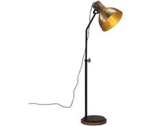vidaXL Lampadaire 25 W laiton antique 30x30x100-150 cm E27, lampe, lampe sur pied, lampe industrielle, lumière, lampe de lecture, éclairage Marron G
