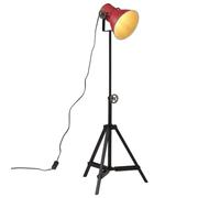 vidaXL Lampadaire 25 W rouge délavé 35x35x65/95 cm E27, lampe, lampe sur pied, lampe industrielle, lumière, lampe de lecture, éclairage