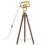 vidaXL Lampadaire à Trépied Lampe sur Pied Lampe à Piédestal Hauteur Réglable Salon Maison Intérieur 97 cm Bois de Manguier Massif