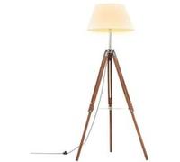 VidaXL Lampadaire à trépied - Marron miel/Blanc