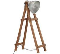 Vidaxl Lampadaire Argenté E27 Bois De Manguier Massif