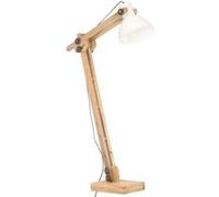vidaXL Lampadaire Blanc Bois de manguier massif E27 Blanc G