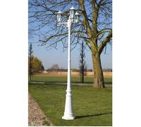 vidaXL Lanterne de jardin 3 flammes 215 cm blanc aluminium