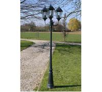 vidaXL Lanterne de jardin 3 flammes 230 cm vert foncé/noir aluminium