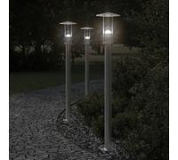 Vidaxl Lampadaire D'extérieur Argenté 100 Cm Acier Inoxydable