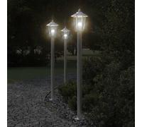 vidaXL Lampadaire d'extérieur argenté 120 cm acier inoxydable
