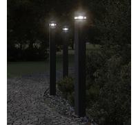 Vidaxl Lampadaire D'extérieur Avec Capteur Noir 110 Cm Aluminium