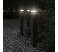 vidaXL Lampadaire d'extérieur avec capteur noir 80 cm aluminium