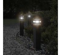 vidaXL Lampadaire d'extérieur avec sortie noir 50 cm aluminium